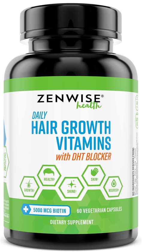 Zenwise Health Hair Growth Vitamins With Biotin And Dht Blocker