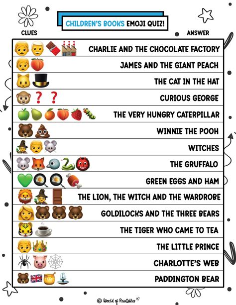 Free Printable Emoji Quiz With Answers Templates Printable Download