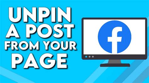 How To Unpin A Post From Your Page On Facebook Pc Youtube