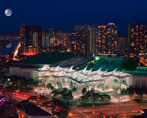 Check spelling or type a new query. Aerial View of the Hawaii Convention Center at night | IAU