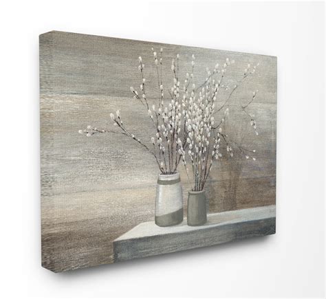 Stupell Industries Pussy Willow Still Life Canvas Wall Art