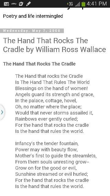 The Hand That Rocks The Cradle Meaning Amelieewaoconnell