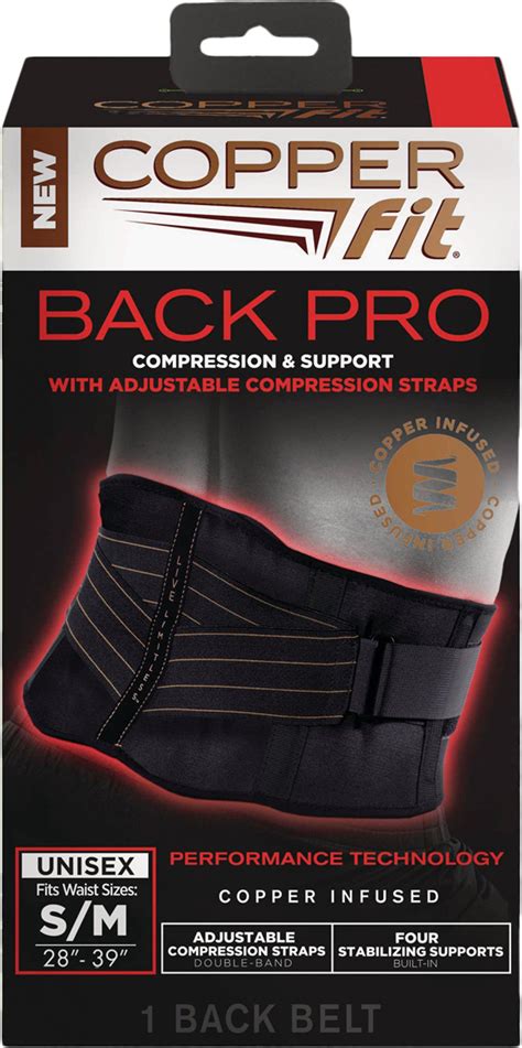 Buy Copper Fit Back Pro Brace Wrap Sm 28 In To 39 In Waist Black
