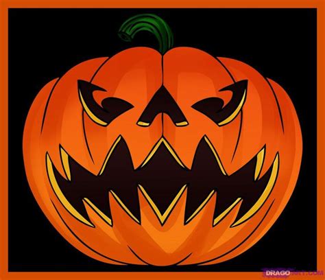 How To Draw A Jack O Lantern Step By Step Halloween Seasonal