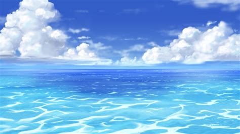 Summer Anime Scenery Wallpaper Ocean Backgrounds Anime Backgrounds