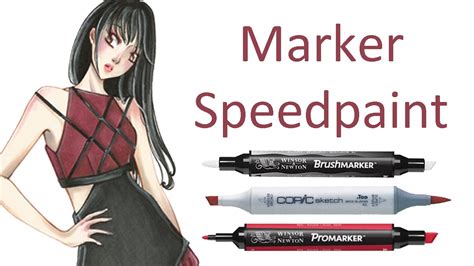 Marker Speedpaint Copic And Promarker Youtube