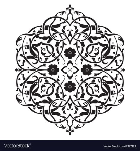 Circular Pattern Islamic Ethnic Ornament Vector Image