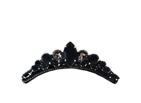 Black Tiara Gothic Tiara Black Crown Gothic Wedding Hair Etsy