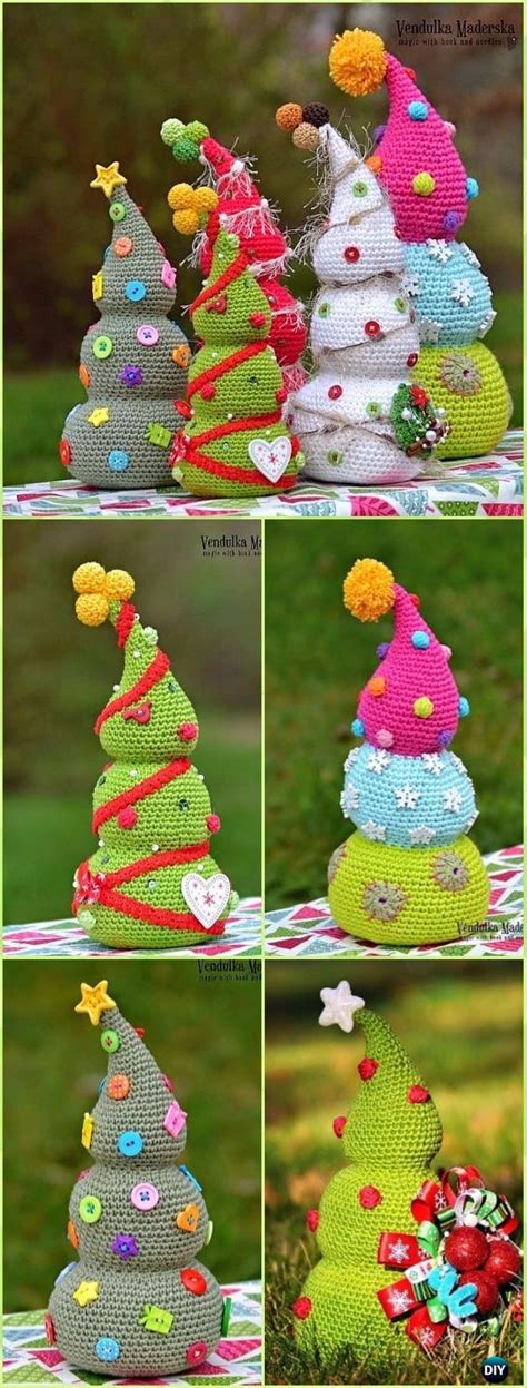 crochet christmas tree  patterns  holiday decoration
