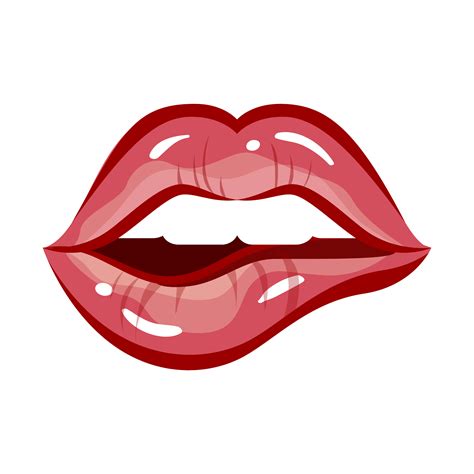 Sexy Woman Lips Vector Lipstick Mouth Red Female Makeup By 09910190 Thehungryjpeg