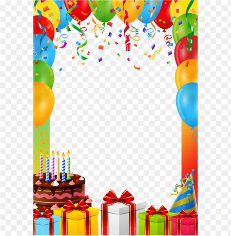 Free Download HD PNG View Full Size Happy Birthday Frame PNG Image With Transparent Background