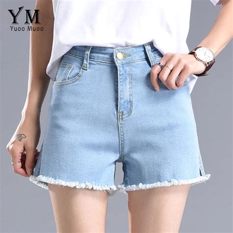 Yuoomuoo 2018 New Summer High Waist Denim Shorts Women High Quality