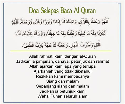 Doa Selepas Baca Quran / Suara Di Minda (Ilmu): Doa Khatam Quran