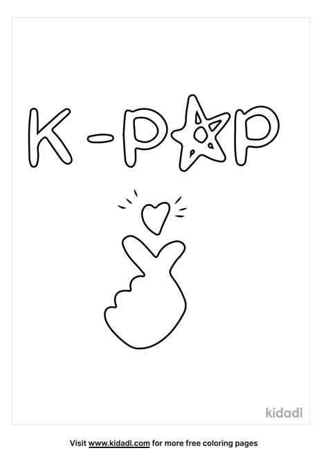 Kpop Coloring Page Free Music Coloring Page Kidadl