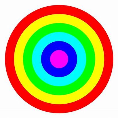 Rainbow Circle Target Clipart Clip Colorful Bullseye