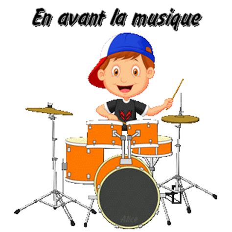 Image of gif anime image joyeux anniversaire adulte. En avant la musique - image animée GIF