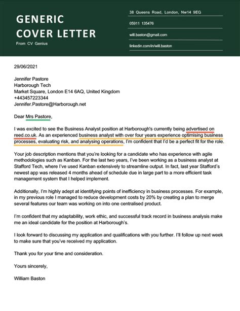 5 Best Cover Letter Examples For Uk Job Applicants
