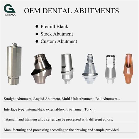 Oem Customized Abutment For All Dental System China Cadcam Abutment And Dental Implant