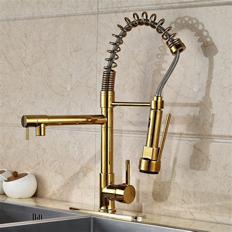 So, you are in the market for a gold kitchen faucet. Venezuela Gold Finish Kitchen Sink Faucet with Pull Down ...