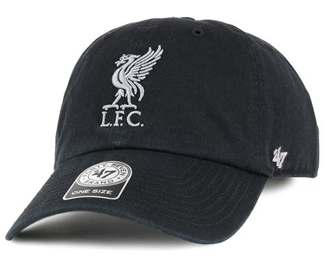 Liverpool Fc Liverbird Clean Up Black Adjustable 47 Brand Cap