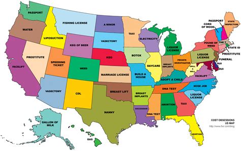 Here Are The Most Googled Services By Cost For Each State In America (Map)