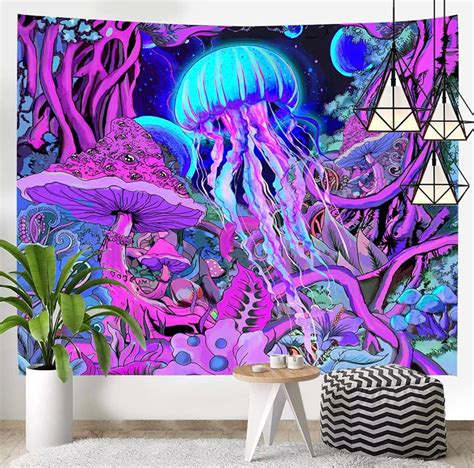 Psychedelic Art Tapestry Wall Tapestry Wall Hanging Colorful Etsy New Zealand