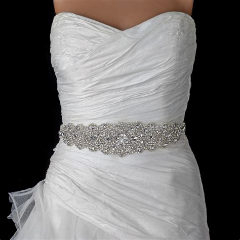 Rhinestone Crystal Bridal Belt 315 Sash White Or Ivory