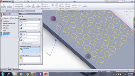 Learn Solidworks Linear Pattern Feature Tutorial Solidworks Tutorials