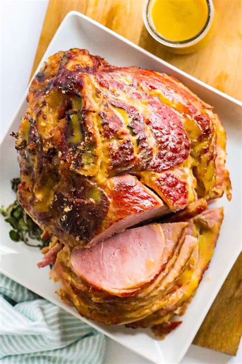 Honey Mustard Maple Glazed Ham Recipe The Cookie Rookie