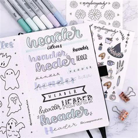 20 Easy Bullet Journal Header Ideas You Can Copy