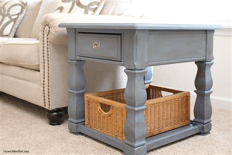 Erin and ben cleared the decades of overgrowth and started fresh. Old Violet Chalk Paint End Table - How to Nest for Less™