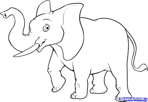 There is a single principle for performing in stages easy to draw animals. How To Draw An Easy Elephant by Dawn | Elephant drawing, Easy animal drawings, Animal drawings