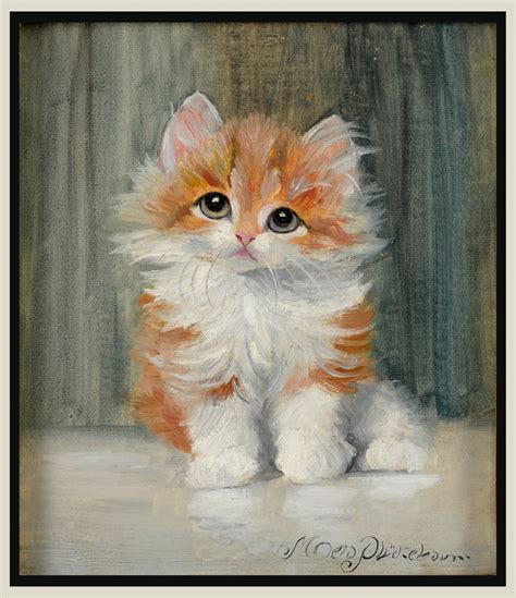 Kitten Vintage Painting Free Stock Photo Public Domain Pictures