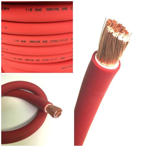Battery Cable 4 Awg Size 4 Gauge Red Copper Flexible Stranded By The Foot Cable
