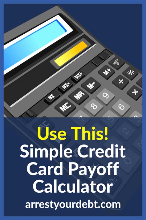 To meet the minimum opening deposit requirement when opening new accounts and earn rewards on a. Simple Credit Card Payoff Calculator - Arrest Your Debt | Paying off credit cards, Credit card ...