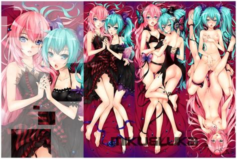 Hatsune Miku And Megurine Luka Vocaloid And 3 More Drawn By Noodle Y