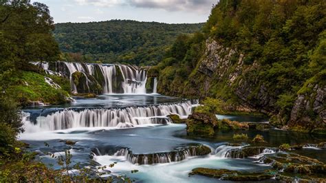 Bosnia And Herzegovina River Rock Waterfall Hd Nature Wallpapers Hd