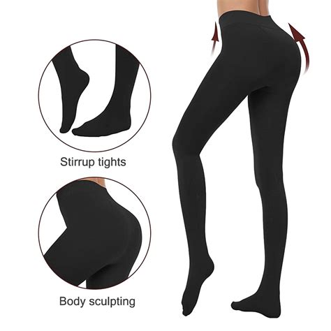 Women Thick Warm Winter Double Lined Stretch Thermal Fleece Tights Pantyhose Ebay