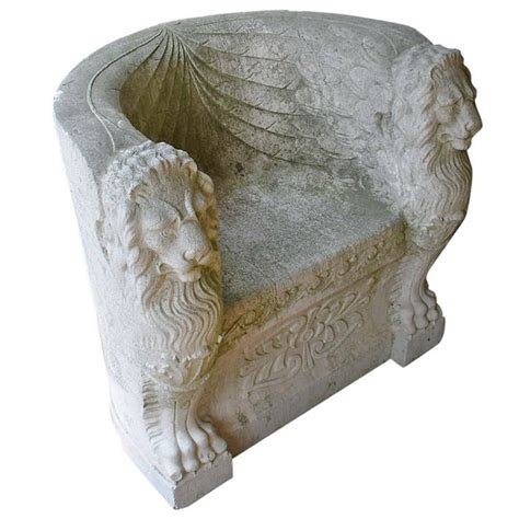 Roman Carved Stone Throne Chair At 1stdibs Roman Throne Chair Stone