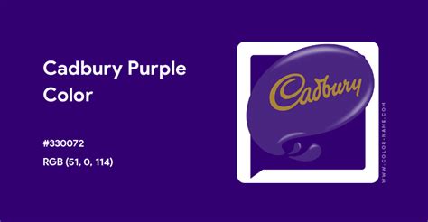 Cadbury Purple Color Hex Code Is 330072