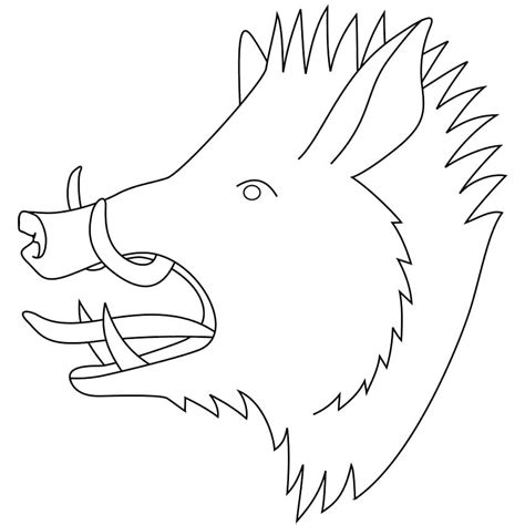 Boar Outline Coloring Page Free Printable Coloring Pages For Kids