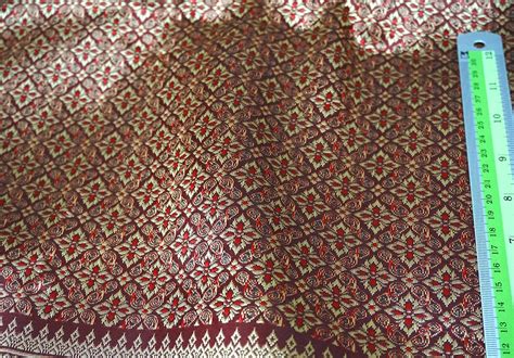 Traditional Thai Silk Damask Woven Fabric Thai Dance Skirts