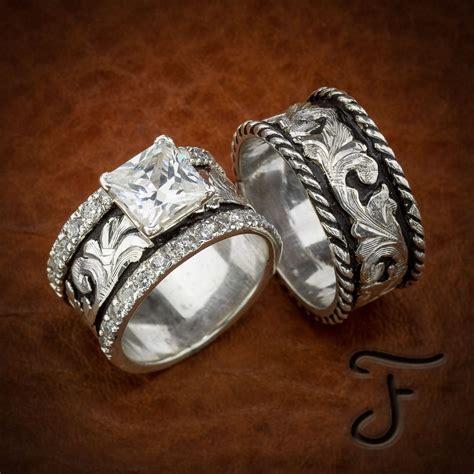 R 27sb And R 2b Western Wedding Rings Artisan Jewelry Custom