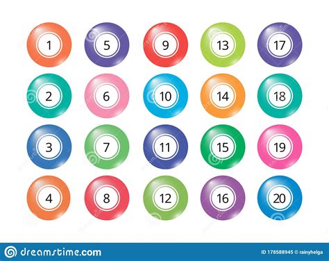 Big Collection Of Realistic Isolated Bingo And Lottery Balls With