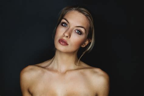 Wallpaper Paulina Kurka Bare Shoulders Nude Face Portrait Women Model Px Mischa