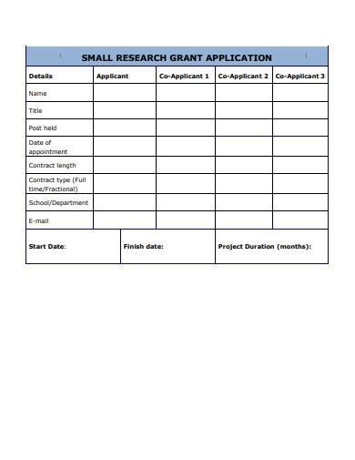 Free 10 Research Grant Application Samples And Templates In Ms Word Pdf