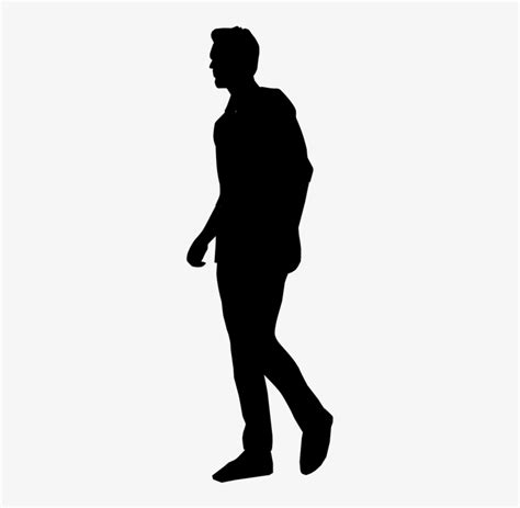 Download People Silhouette Clipart Tall Man Silhouette Walking Png