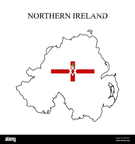 Northern Ireland Map Vector Illustration Global Economy Famous