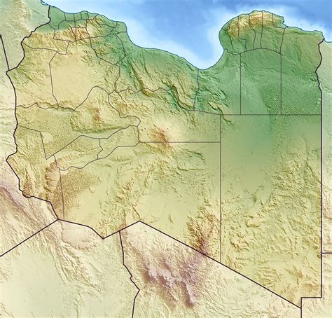Детальная карта рельефа Ливии Ливия Африка Maps Of The World
