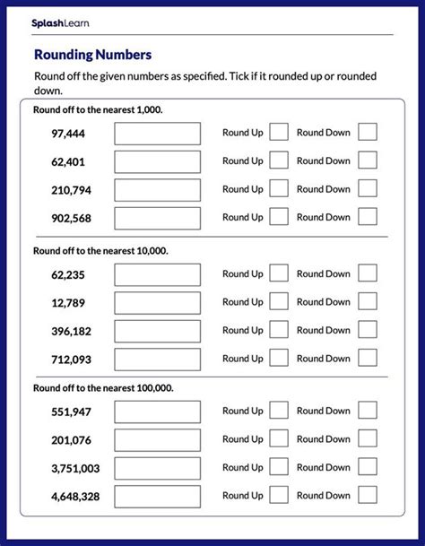 Rounding Off Numbers Worksheets Grade 7